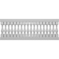 thumbnail image 1 of Ekena Millwork 42"H x 9'L Fiberthane Legacy Unassembled Balustrade Railing Kit, Style A (6 1/4" On-Center Spacing to Pass 4" Sphere Code), 1 of 6