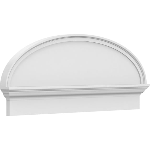 Ekena Millwork 42"W x 17-3/8"H x 2-3/4"P Elliptical Smooth Architectural Grade PVC Combination Pediment