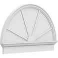 thumbnail image 1 of Ekena Millwork 42"W x 27-3/4"H x 2-3/4"P Half Round 4 Spoke Architectural Grade PVC Combination Pediment, 1 of 7