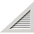 thumbnail image 1 of Ekena Millwork 42"W x 35"H Right Triangle Gable Vent - Left Side (50 1/2"W x 42"H Frame Size) 10/12 Pitch Functional, PVC Gable Vent with 1" x 4" Flat Trim Frame, 1 of 14