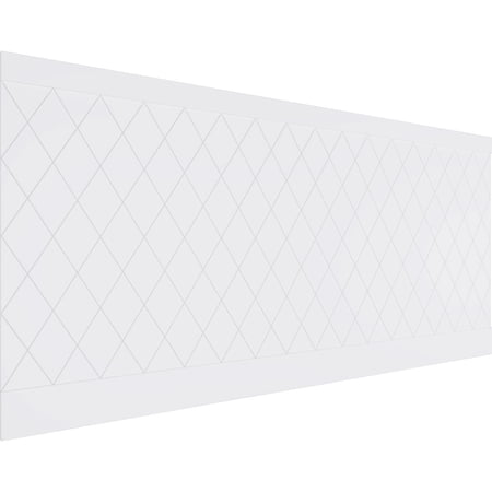 Ekena Millwork 44"H x 94 1/2"W Checkerboard PVC Wainscot Paneling Kit