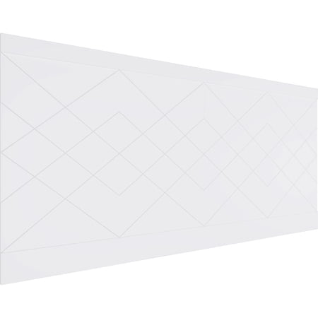 Ekena Millwork 44"H x 94 1/2"W Diamond Argyle PVC Wainscot Paneling Kit