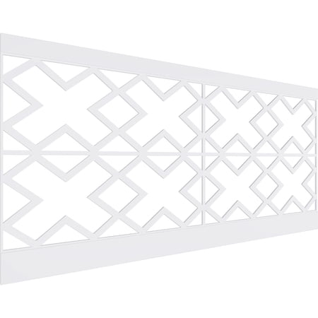 Ekena Millwork 44"H x 94 1/2"W Fowler PVC Wainscot Paneling Kit