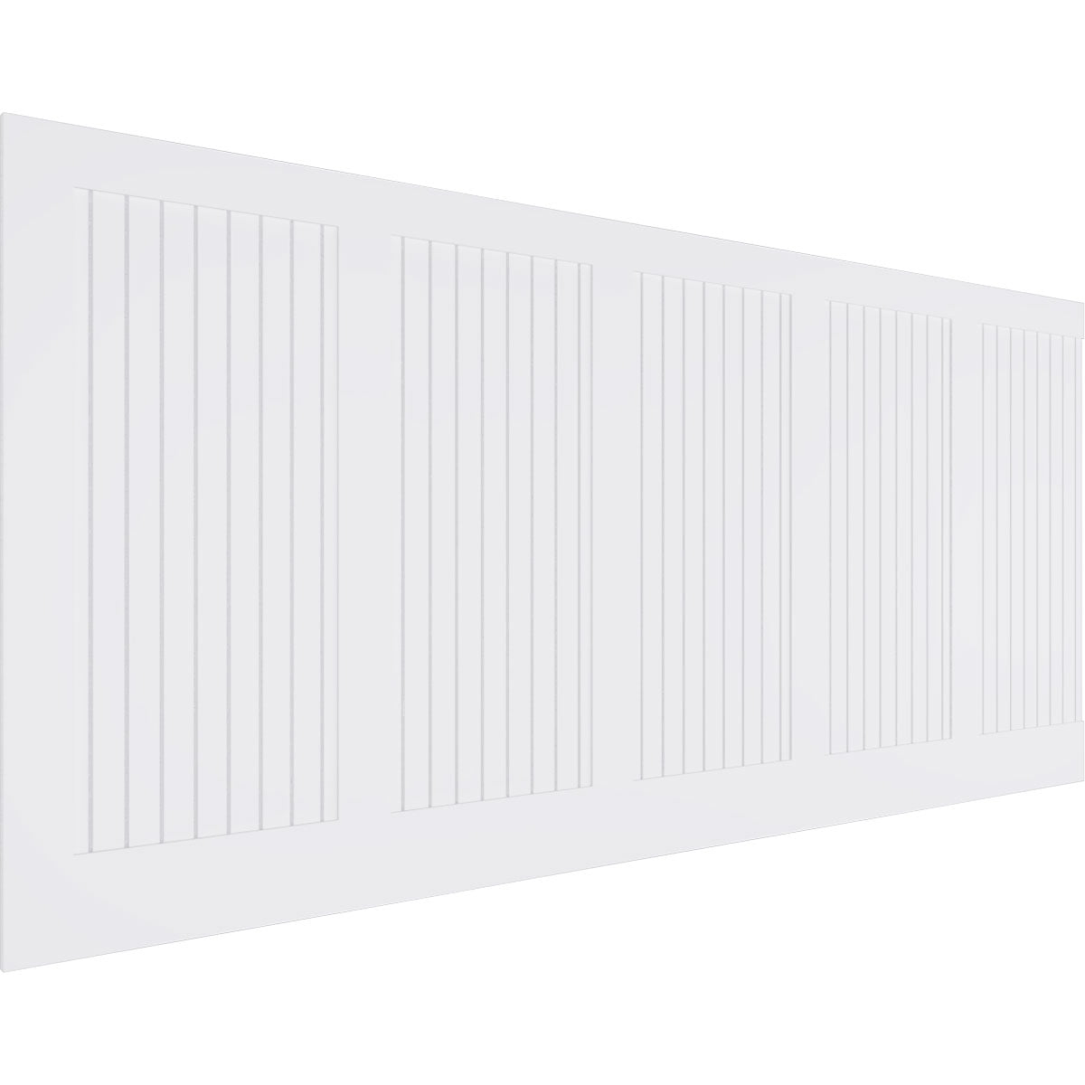 Ekena Millwork 44"H x 94 1/2"W Framed Beadboard PVC Wainscot Paneling Kit