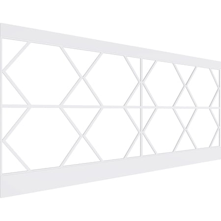Ekena Millwork 44"H x 94 1/2"W Fraser PVC Wainscot Paneling Kit