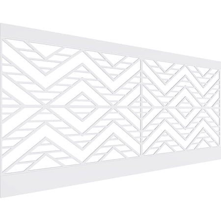 Ekena Millwork 44"H x 94 1/2"W Gilcrest PVC Wainscot Paneling Kit