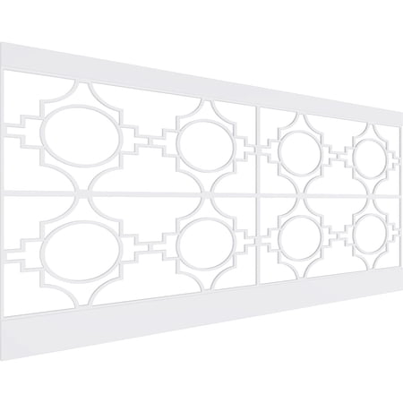 Ekena Millwork 44"H x 94 1/2"W Gypsum PVC Wainscot Paneling Kit
