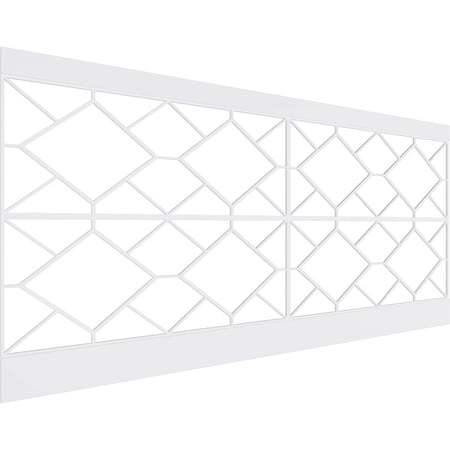 Ekena Millwork 44"H x 94 1/2"W Hudson PVC Wainscot Paneling Kit