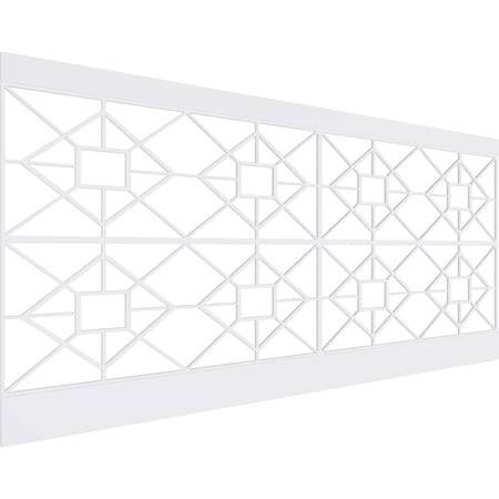 Ekena Millwork 44"H x 94 1/2"W Jamestown PVC Wainscot Paneling Kit