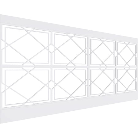 Ekena Millwork 44"H x 94 1/2"W Kiowa PVC Wainscot Paneling Kit