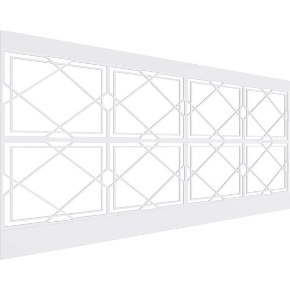 Ekena Millwork 44"H x 94 1/2"W Kiowa PVC Wainscot Paneling Kit