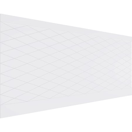 Ekena Millwork 44"H x 94 1/2"W Linked Diamond PVC Wainscot Paneling Kit
