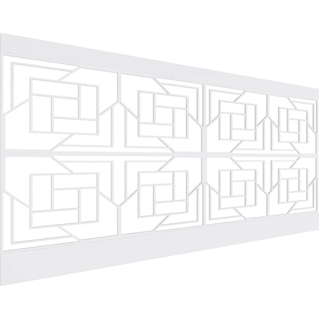 Ekena Millwork 44"H x 94 1/2"W Loveland PVC Wainscot Paneling Kit