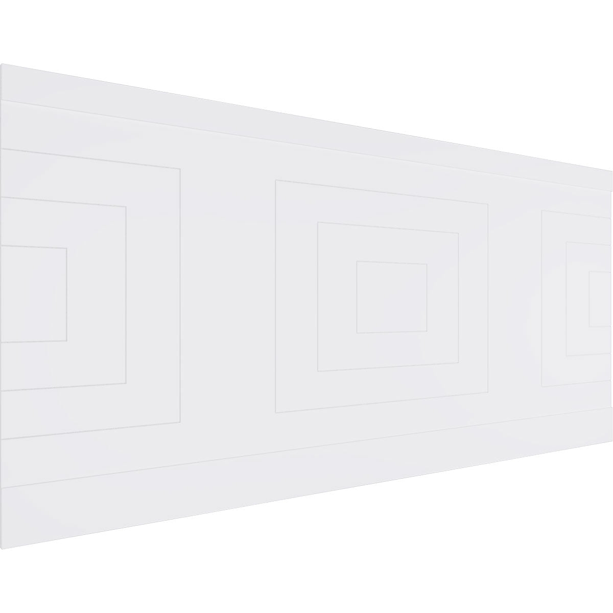 Ekena Millwork 44"H x 94 1/2"W Mid Century Modern PVC Wainscot Paneling Kit