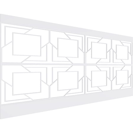 Ekena Millwork 44"H x 94 1/2"W Monument PVC Wainscot Paneling Kit