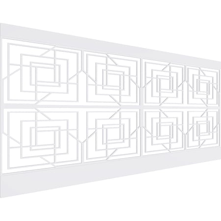 Ekena Millwork 44"H x 94 1/2"W Norwood PVC Wainscot Paneling Kit