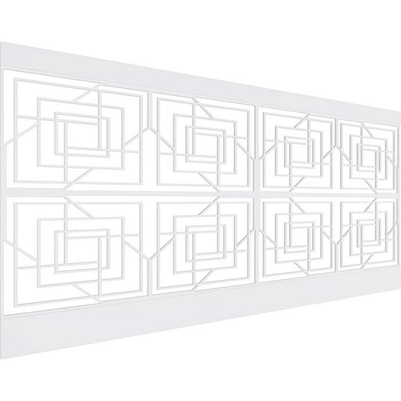 Ekena Millwork 44"H x 94 1/2"W Norwood PVC Wainscot Paneling Kit