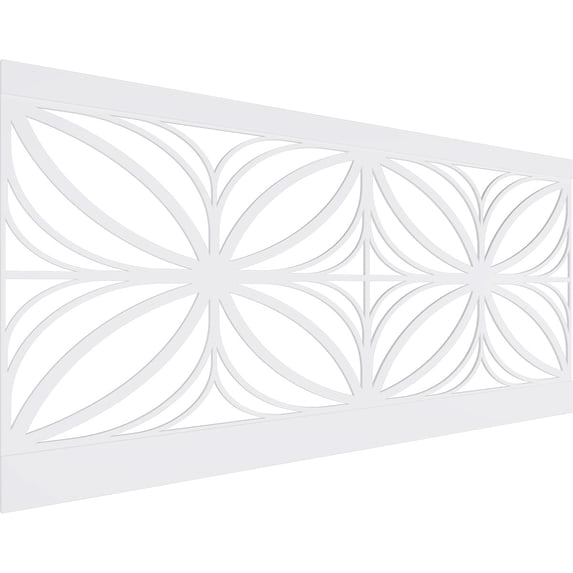 Ekena Millwork 44"H x 94 1/2"W Otis PVC Wainscot Paneling Kit