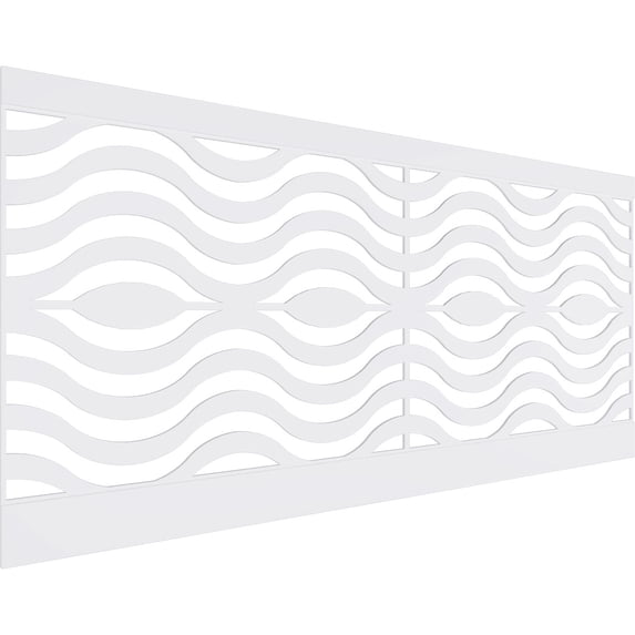 Ekena Millwork 44"H x 94 1/2"W Parker PVC Wainscot Paneling Kit