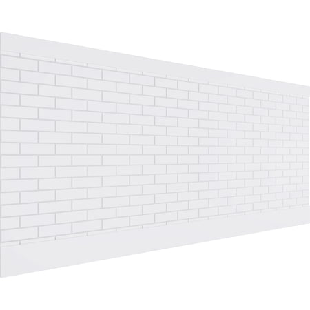 Ekena Millwork 44"H x 94 1/2"W Subway Brick PVC Wainscot Paneling Kit