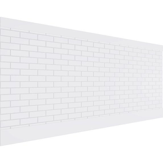Ekena Millwork 44"H x 94 1/2"W Subway Brick PVC Wainscot Paneling Kit