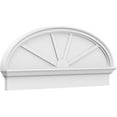 thumbnail image 1 of Ekena Millwork 44"W x 17-7/8"H x 2-3/4"P Elliptical 4 Spoke Architectural Grade PVC Combination Pediment, 1 of 7