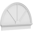 thumbnail image 1 of Ekena Millwork 44"W x 28-3/4"H x 2-3/4"P Half Round 3 Spoke Architectural Grade PVC Combination Pediment, 1 of 7