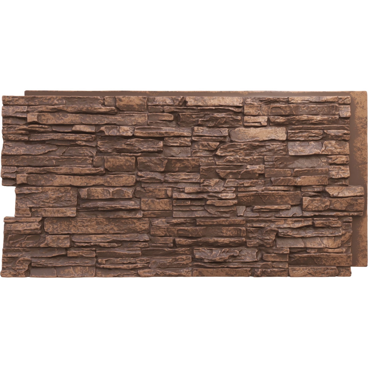 Ekena Millwork 45.75"W x 24.50"H x 1.25"D Canyon Ridge Stacked Stone, StoneWall Faux Stone Siding Panel, Sedona