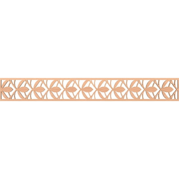 Ekena Millwork 46 1/4"W x 6"H x 1/4"T Salem Fretwork Moulding, Alder