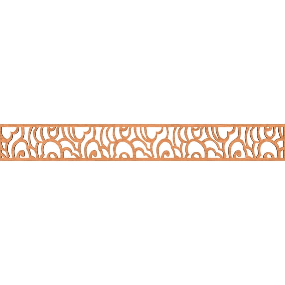 Ekena Millwork 46 1/4"W x 6"H x 1/4"T Springfield Fretwork Moulding, Cherry