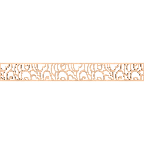 Ekena Millwork 46 1/4"W x 6"H x 1/4"T Springfield Fretwork Moulding, Red Oak