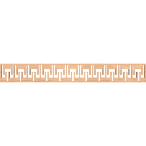 Ekena Millwork 46 1/4"W x 6"H x 1/4"T Victory Fretwork Moulding, Hickory
