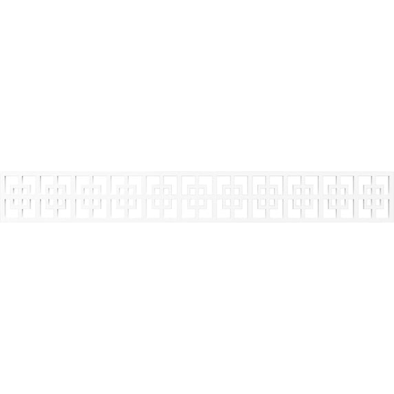 Ekena Millwork 46 1/4"W x 6"H x 3/8"T Cambridge Fretwork Moulding, Architectural Grade PVC