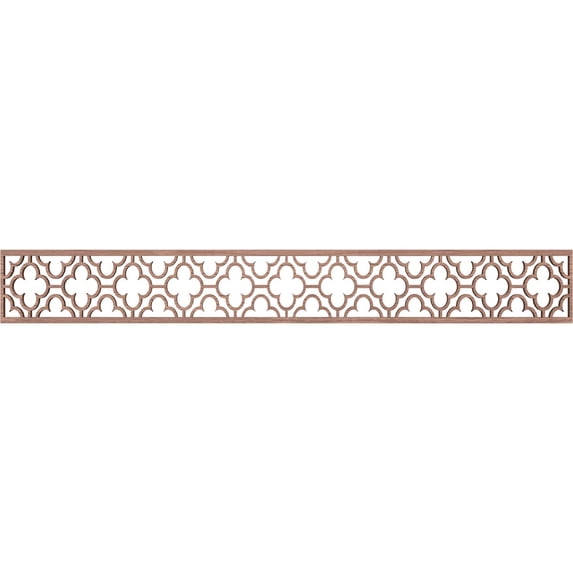 Ekena Millwork 46 1/4"W x 6"H x 3/8"T Chicago Fretwork Moulding, Walnut