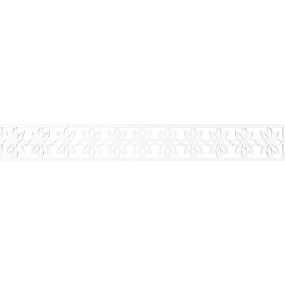 Ekena Millwork 46 1/4"W x 6"H x 3/8"T Daisy Fretwork Moulding, Architectural Grade PVC