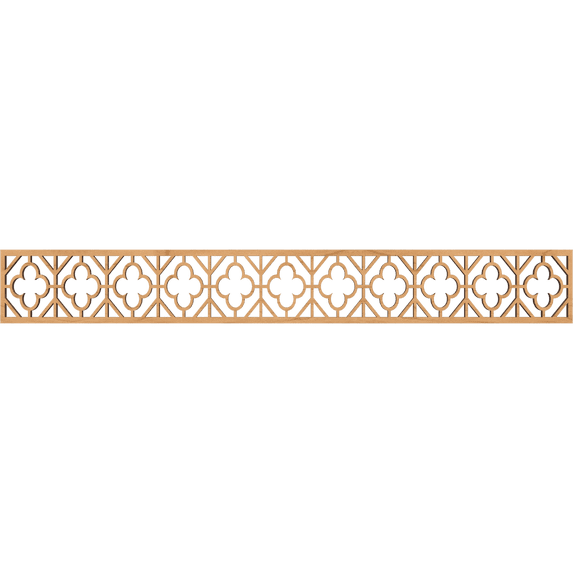Ekena Millwork 46 1/4"W x 6"H x 3/8"T Hazelton Fretwork Moulding, Maple