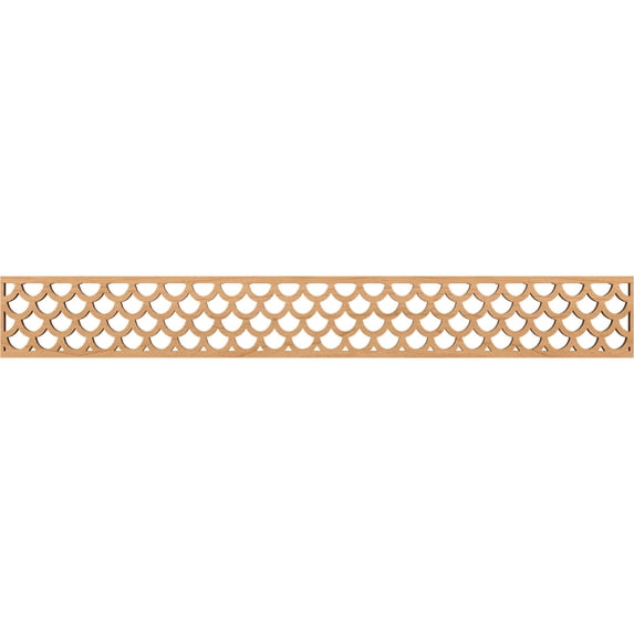 Ekena Millwork 46 1/4"W x 6"H x 3/8"T Hudson Fretwork Moulding, Maple
