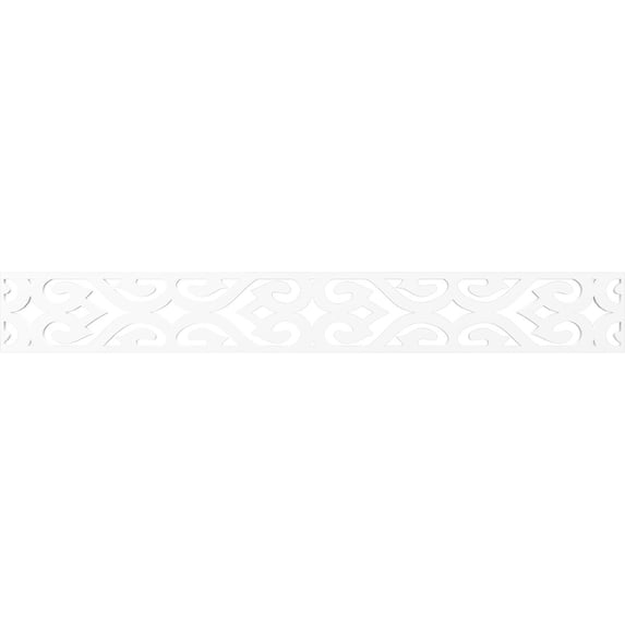 Ekena Millwork 46 1/4"W x 6"H x 3/8"T Keene Fretwork Moulding, Architectural Grade PVC