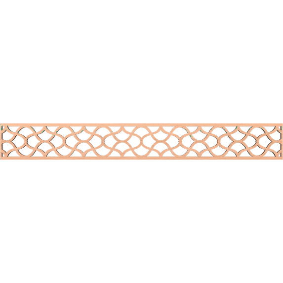 Ekena Millwork 46 1/4"W x 6"H x 3/8"T Resort Fretwork Moulding, Alder
