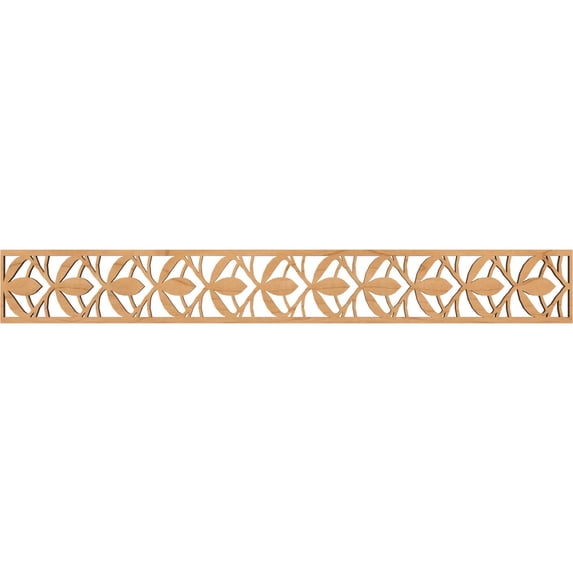 Ekena Millwork 46 1/4"W x 6"H x 3/8"T Salem Fretwork Moulding, Maple