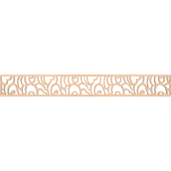 Ekena Millwork 46 1/4"W x 6"H x 3/8"T Springfield Fretwork Moulding, Red Oak