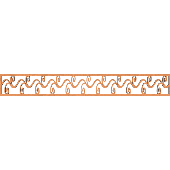 Ekena Millwork 46 1/4"W x 6"H x 3/8"T Tilden Fretwork Moulding, Cherry