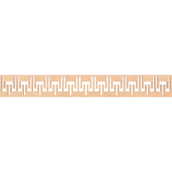 Ekena Millwork 46 1/4"W x 6"H x 3/8"T Victory Fretwork Moulding, Red Oak