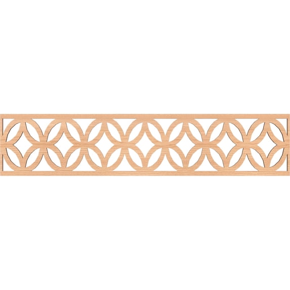 Ekena Millwork 46 3/4"W x 10"H x 1/4"T Crosby Fretwork Moulding, Hickory