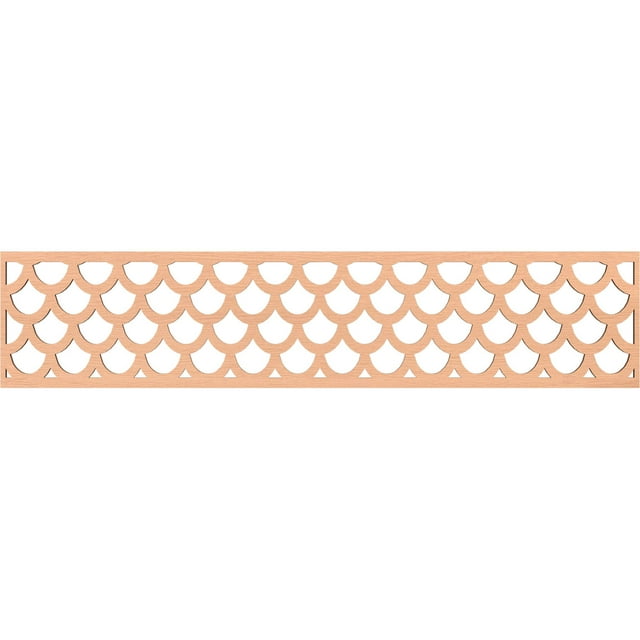 Ekena Millwork 46 3/4"W x 10"H x 1/4"T Hudson Fretwork Moulding, Alder