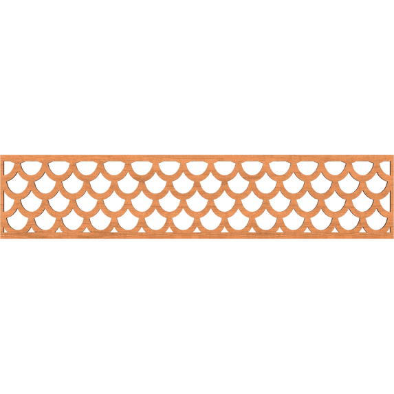 Ekena Millwork 46 3/4"W x 10"H x 1/4"T Hudson Fretwork Moulding, Cherry