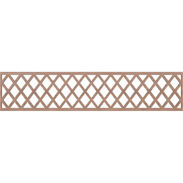 Ekena Millwork 46 3/4"W x 10"H x 1/4"T Manchester Fretwork Moulding, Walnut