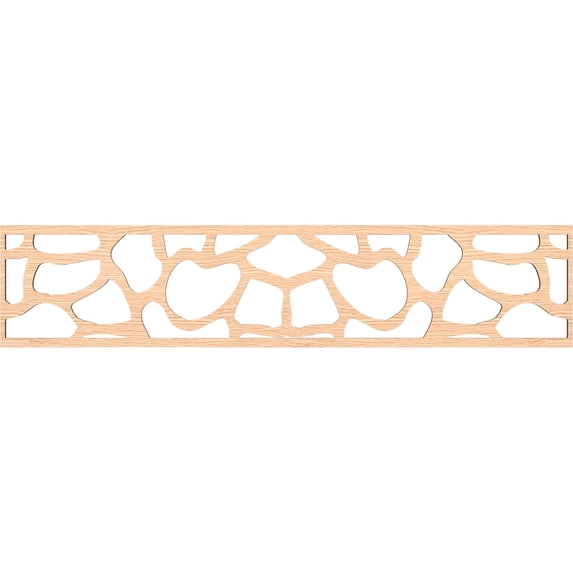 Ekena Millwork 46 3/4"W x 10"H x 1/4"T Rochester Fretwork Moulding, Red Oak