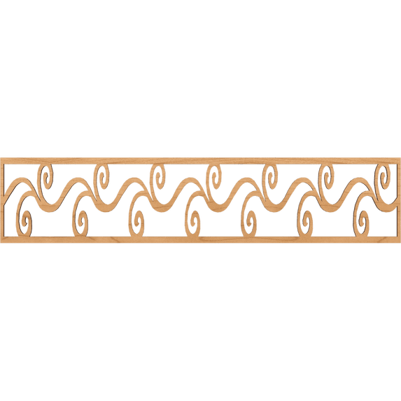 Ekena Millwork 46 3/4"W x 10"H x 1/4"T Tilden Fretwork Moulding, Maple