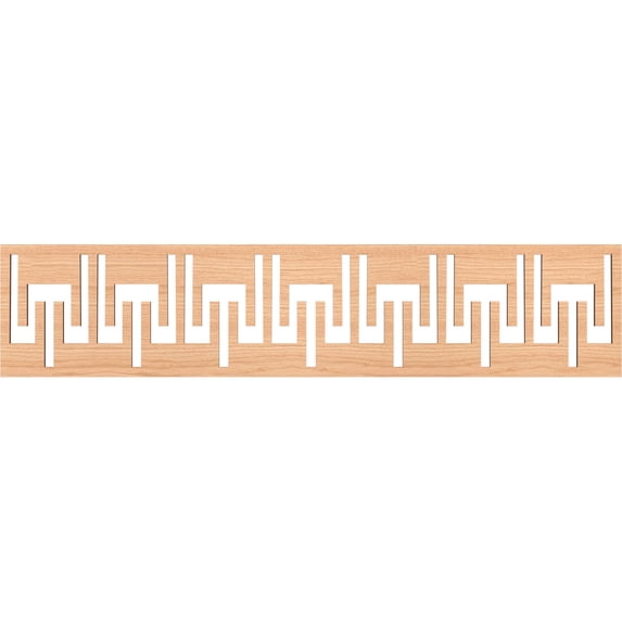 Ekena Millwork 46 3/4"W x 10"H x 1/4"T Victory Fretwork Moulding, Hickory